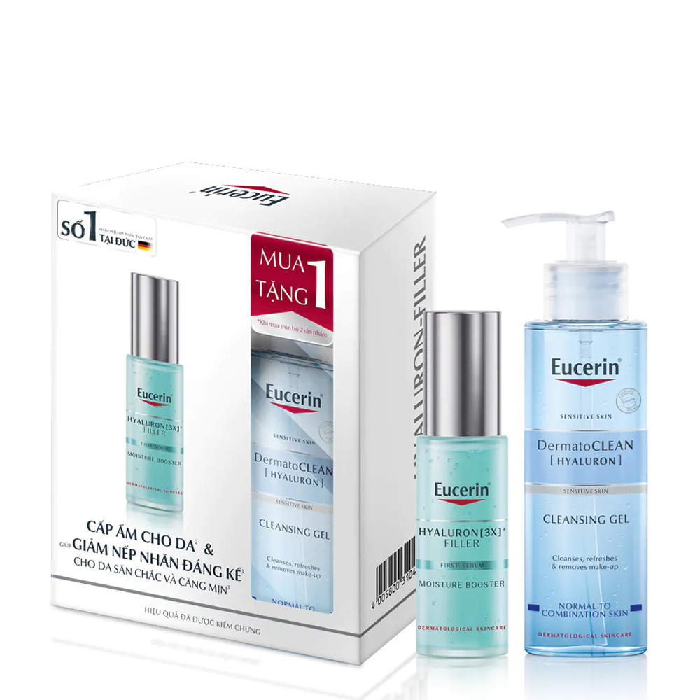 Bộ Tinh Chất Cấp Ẩm Làm Đầy Nếp Nhăn Eucerin Hyaluron Filler First Serum Moisture Booster 30Ml