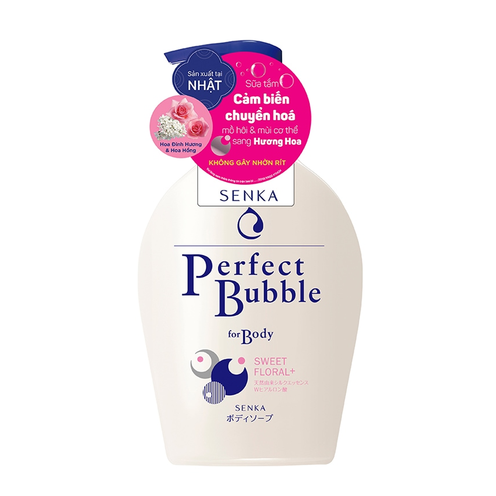 Sữa Tắm Dưỡng Ẩm Senka Perfect Bubble For Body 500Ml Sweet Floral