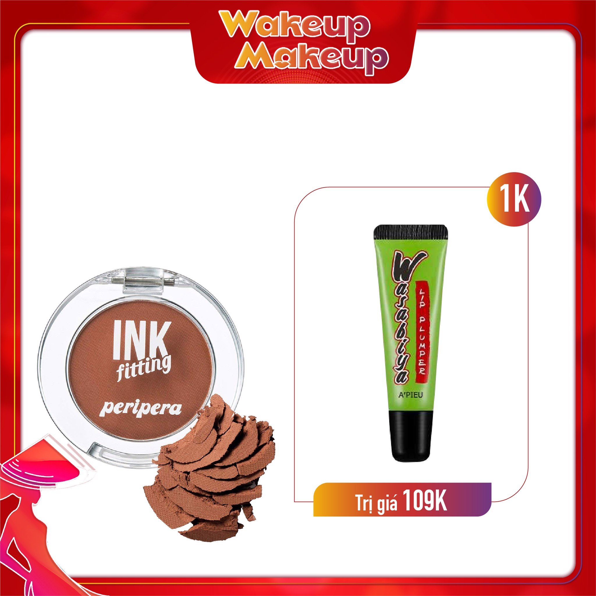 Combo Son Dưỡng & Màu Mắt Hiệu Ứng Tự Nhiên Peripera Ink Fitting Shadow