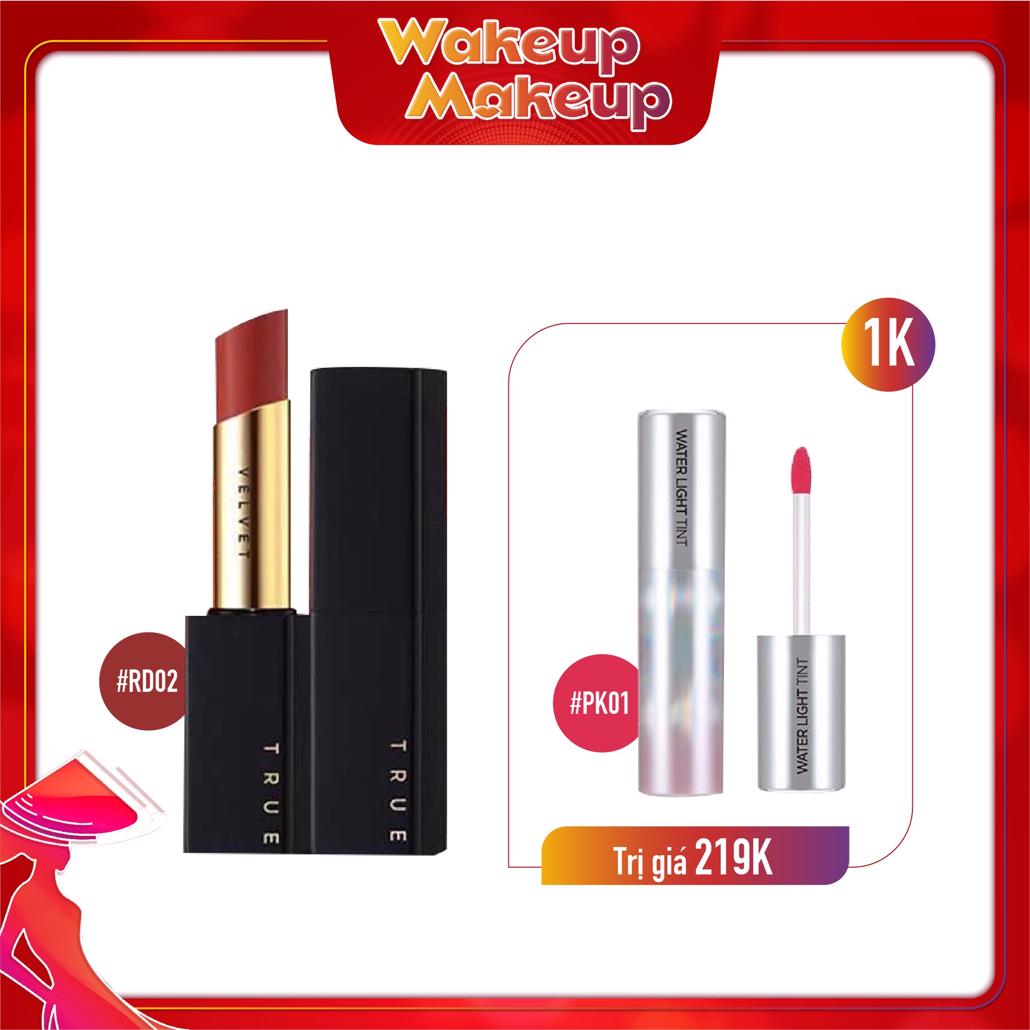 Combo Son Thỏi Lì A'pieu True Velvet Lipstick (2Pc)