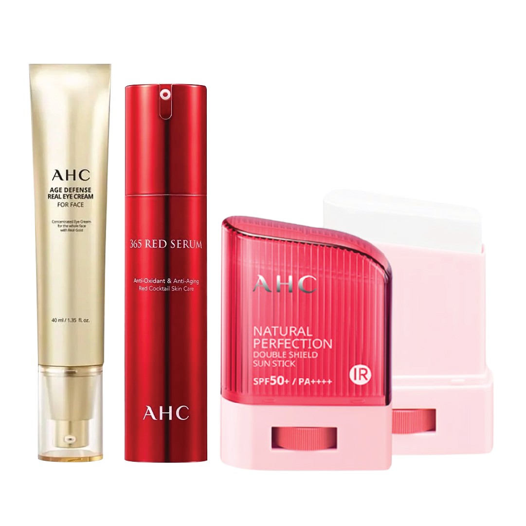 Combo 01 Serum Chống Lão Hóa Ahc 365 Red & 01 Kem Dưỡng Mắt Ahc Age Defense (Tặng 01 Kem Chống Nắng Ahc)