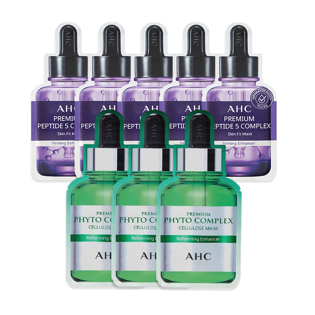 Combo 05 Mặt Nạ Làm Săn Chắc Da Ahc Premium Peptide 5 Complex (Tặng 3 Mặt Nạ Ahc Phyto Complex)