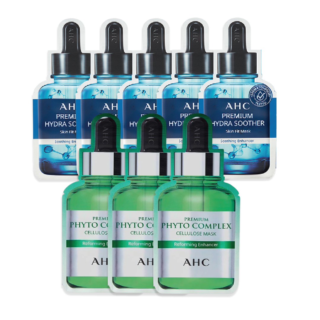 Combo 5 Mặt Nạ Dưỡng Ẩm Ahc Premium Hydra Soother (Tặng 3 Mặt Nạ Ahc Premium Phyto Complex)
