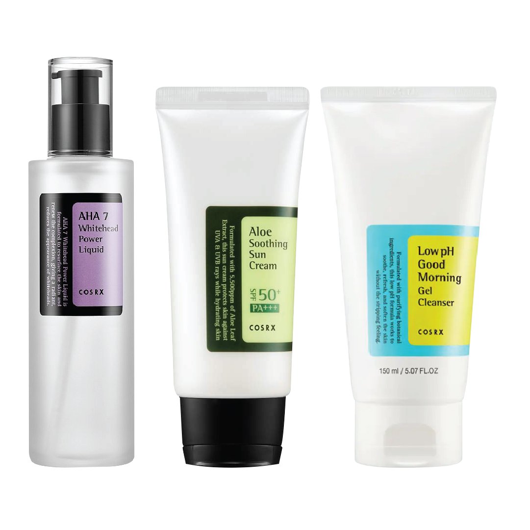 Combo 1 Tinh Chất Dưỡng Chăm Sóc Da Mụn Cosrx + 1 Kem Chống Nắng Cosrx Aloe Soothing (Tặng 1 Sữa Rửa Mặt Dành Cho Da Mụn Cosrx Salicylic Acid)