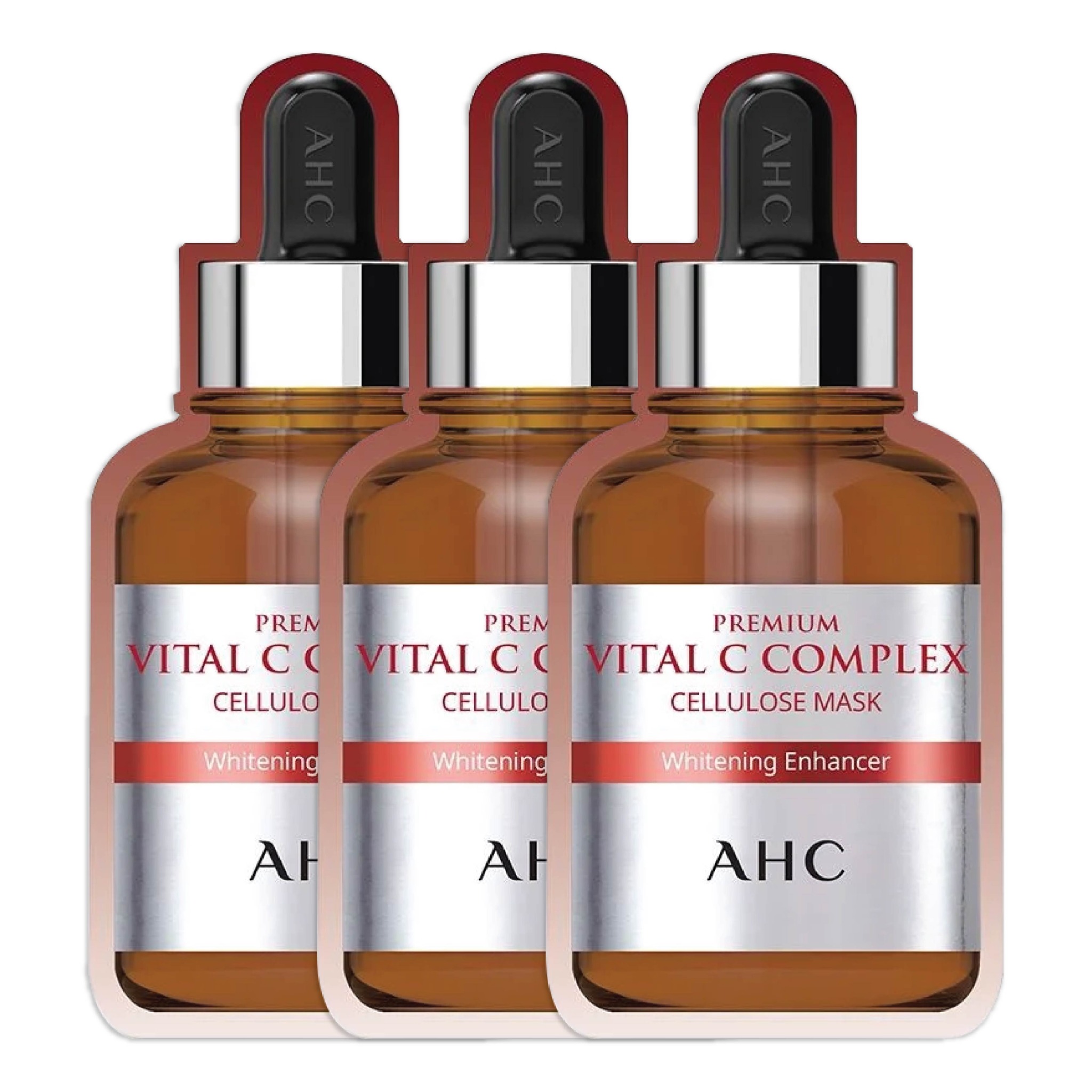 Set 3 Mặt Nạ Giấy Làm Sáng Trắng Da Ahc Premium Vital C Complex Cellulose Mask
