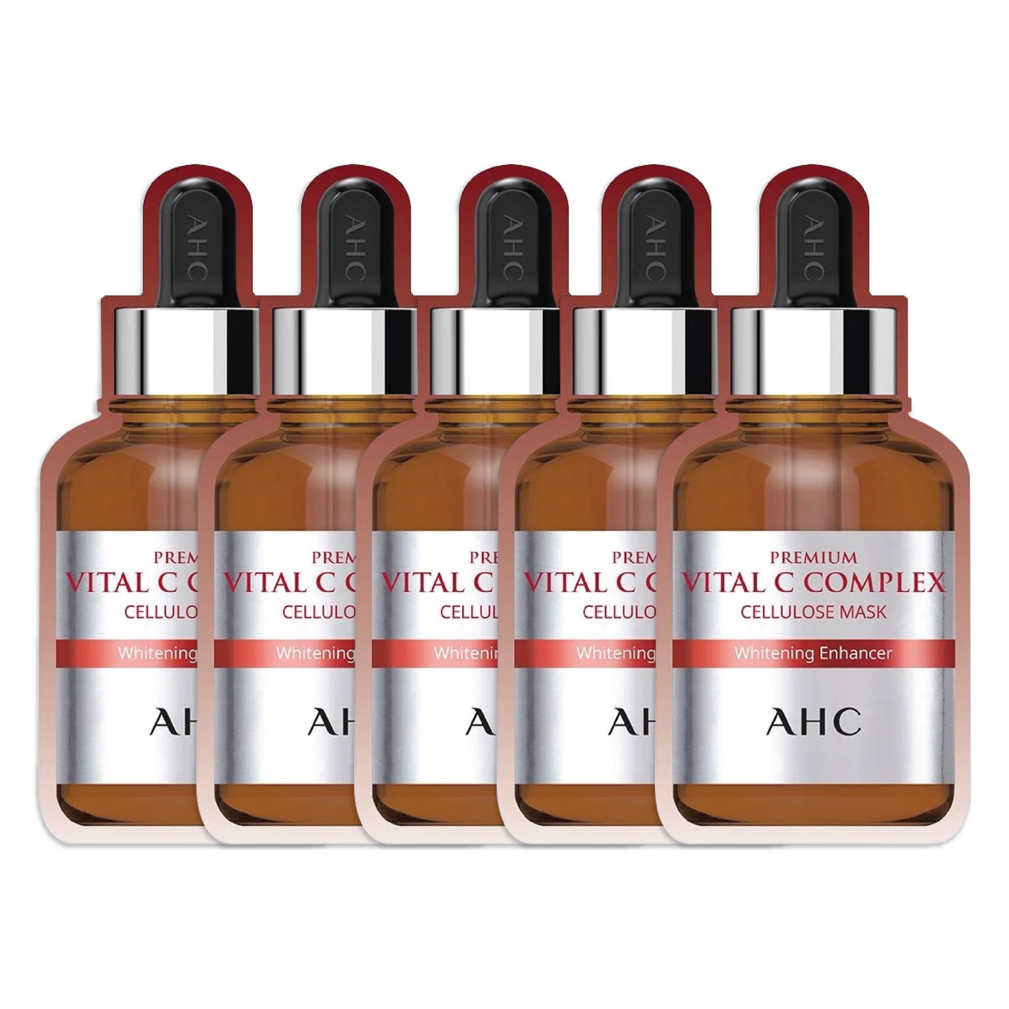Set 5 Mặt Nạ Giấy Làm Sáng Trắng Da Ahc Premium Vital C Complex Cellulose Mask
