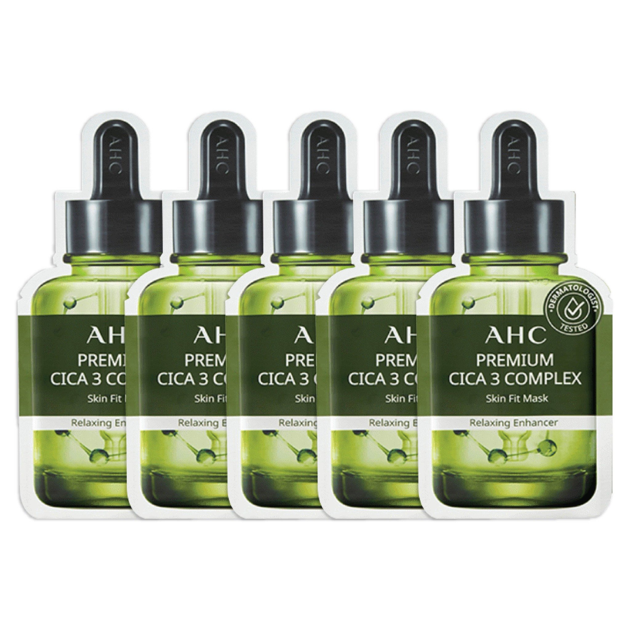 Set 5 Mặt Nạ Giấy Phục Hồi Da Ahc Premium Cica - 3 Complex Skin Fit Mask