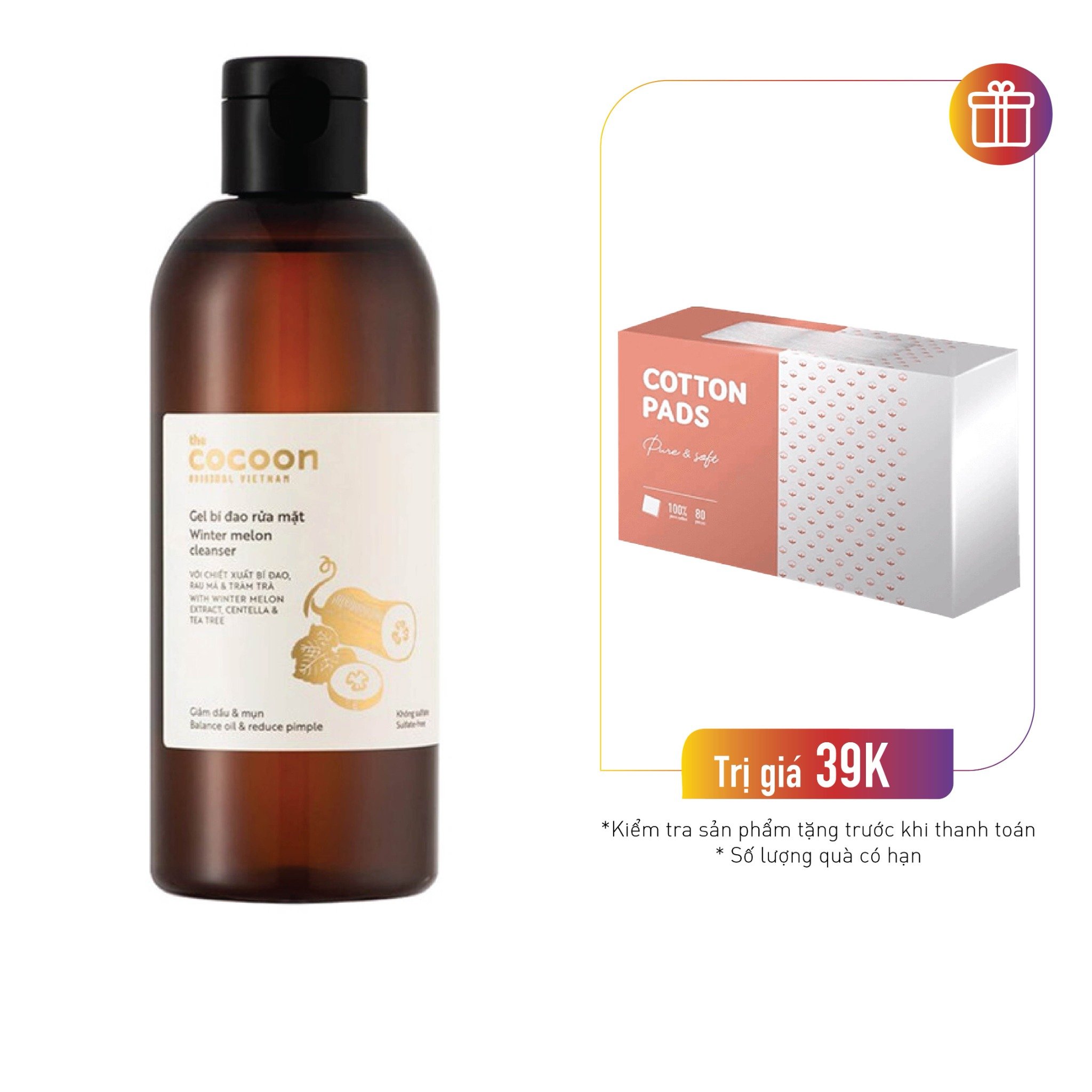 Gel Bí Đao Rửa Mặt Cocoon Winter Melon Cleanser 310Ml