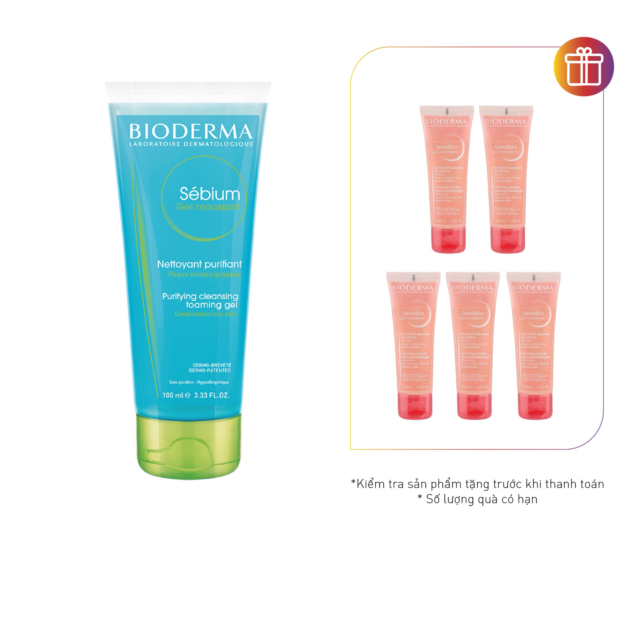 Sữa Rửa Mặt Tạo Bọt Cho Da Hỗn Hợp Và Da Dầu Bioderma Sebium Gel Moussant