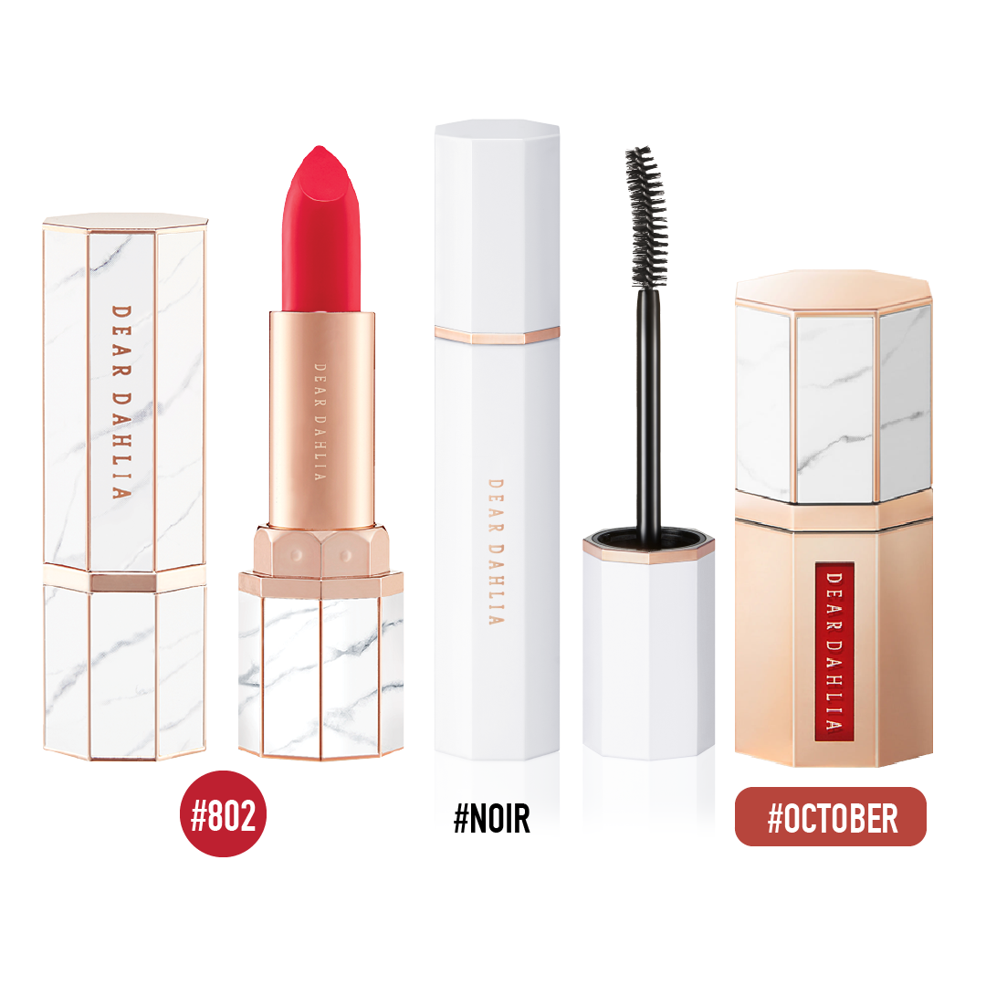 (Màu Hồng) Combo Son Thỏi Hiệu Ứng Bán Mờ Dear Dahlia Lip Paradise Intense Satin 802 Marilyn
