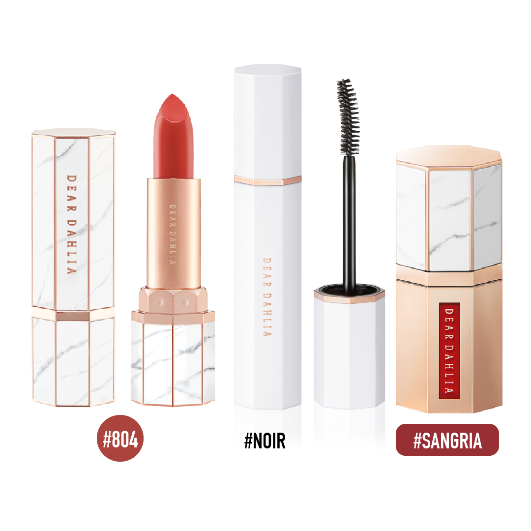 (Màu Cam Nude) Combo Son Thỏi Mịn Mờ Dear Dahlia Lip Paradise Intense Satin 804 Adele