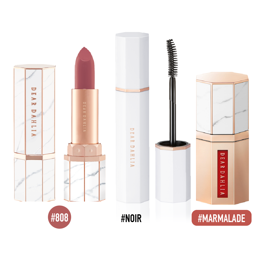 Combo Son Thỏi Lì Bán Mờ Dear Dahlia Lip Paradise Intense Satin 808 Megan