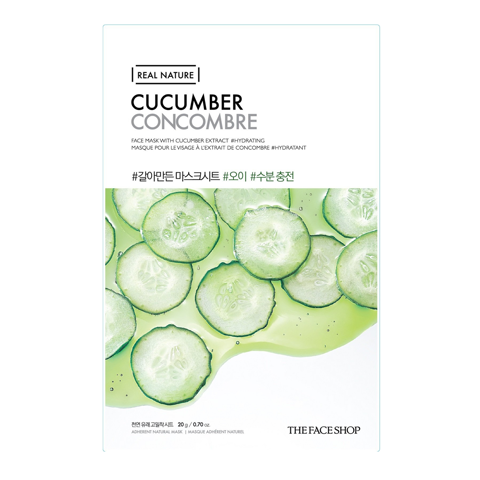 Mặt Nạ Cung Cấp Nước Cho Da Thefaceshop Real Nature Cucumber 20G (Gz)