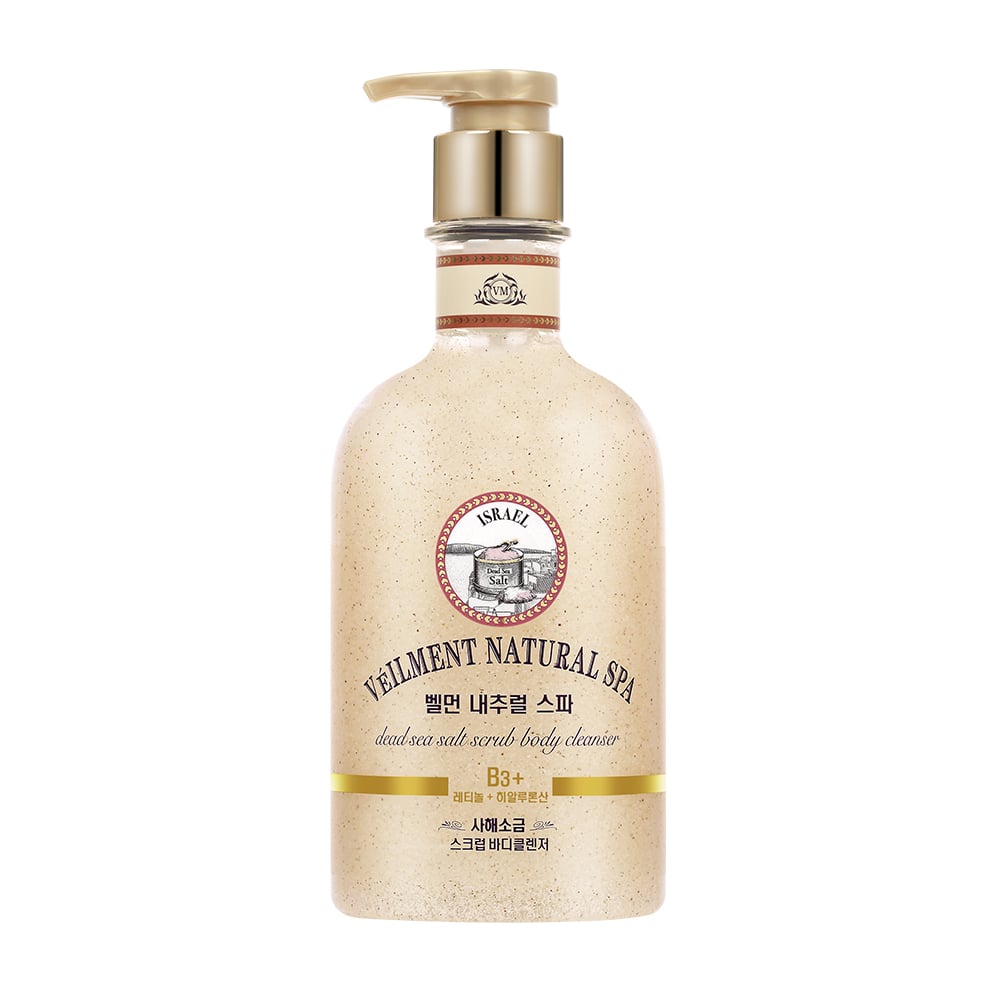 Sữa Tắm Tẩy Tế Bào Chết Có Hạt On The Body Veilment Natural Spa Dead Sea Salt Scrub Body Cleanser 600G