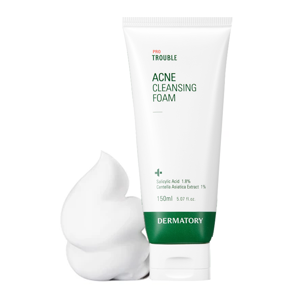 Sữa Rửa Mặt Cho Da Mụn Dermatory Pro Trouble Acne Cleansing Foam 150Ml