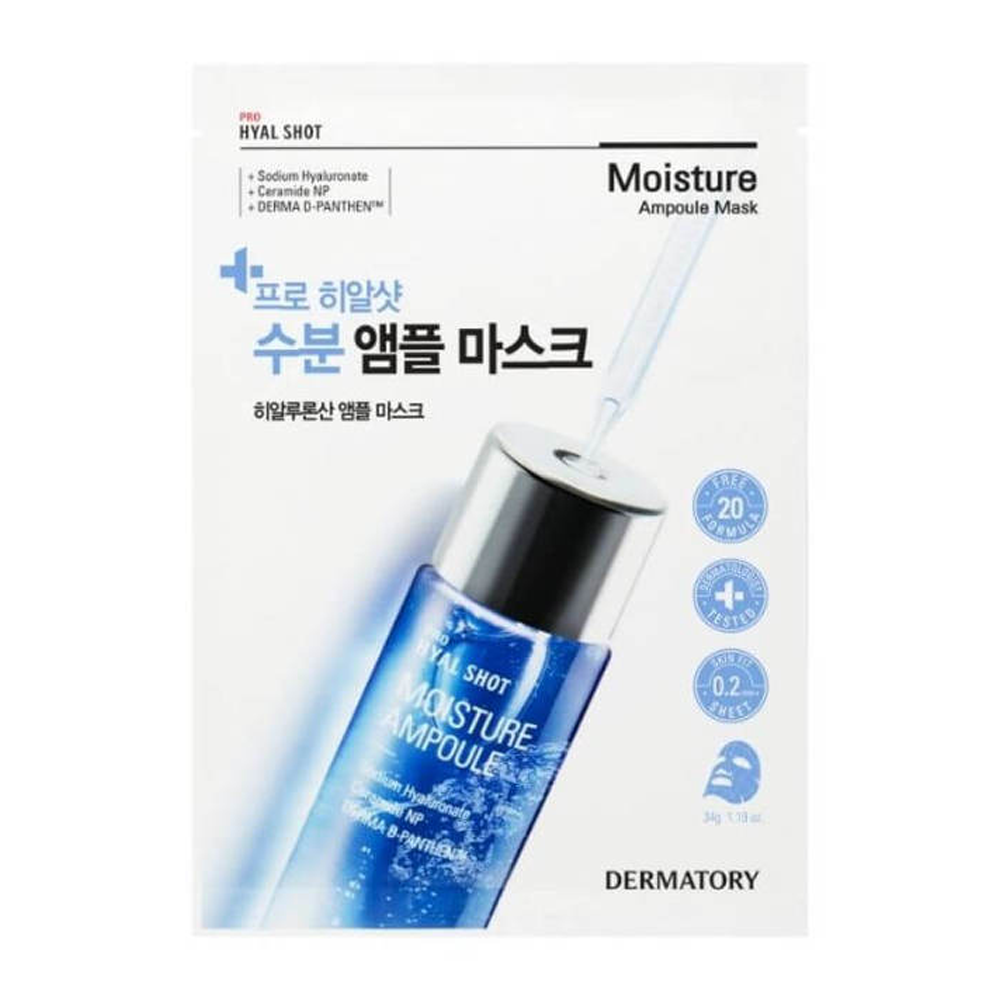 Mặt Nạ Cấp Ẩm Dermatory Pro Hyal Shot Moisture Ampoule Mask 35G (10Pcs)