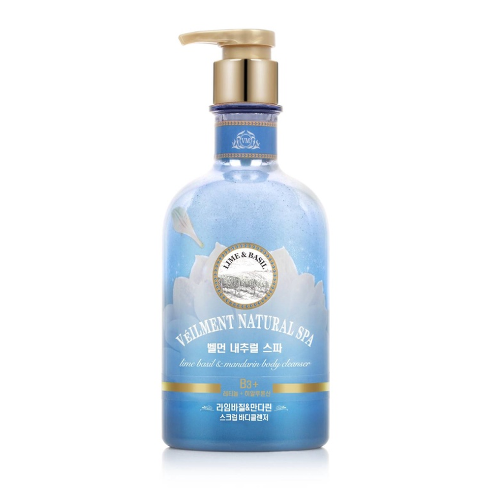 Sữa Tắm Hạt Tẩy Da Chết On The Body Veilment Natural Spa Scrub Lime Basil Mandarin Scent Body Cleanser600G