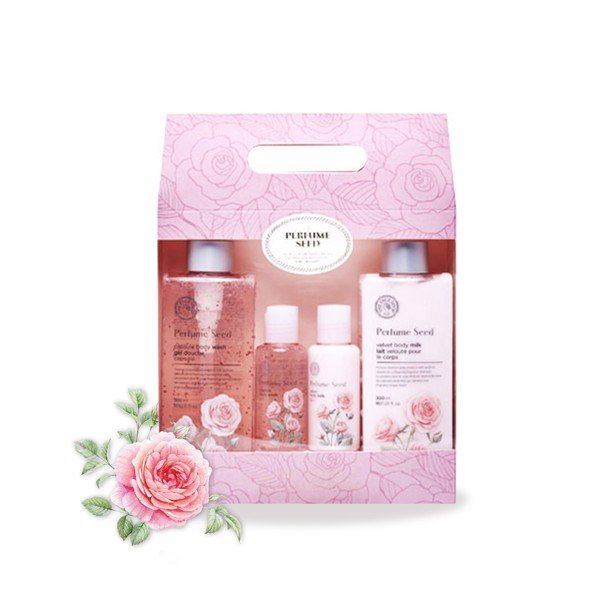 Bộ Sản Phẩm Sữa Tắm & Sữa Dưỡng Thể Thefaceshop Perfume Seed Special Body Set (4Pc)