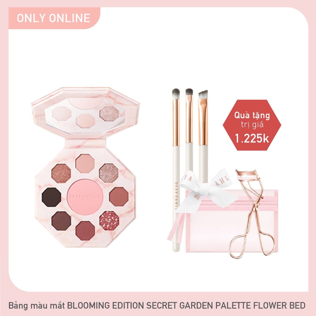 Combo Bảng Màu Mắt Đa Hiệu Ứng Dear Dahlia Secret Garden Palette - Flower Bed
