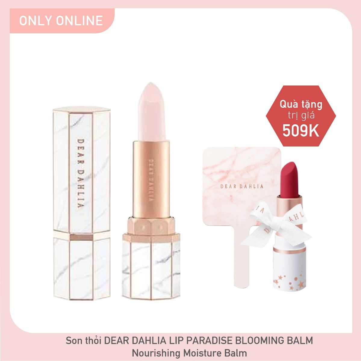 Combo Son Dưỡng Môi Chăm Sóc Dịu Nhẹ Dear Dahlia Lip Paradise Blooming Balm
