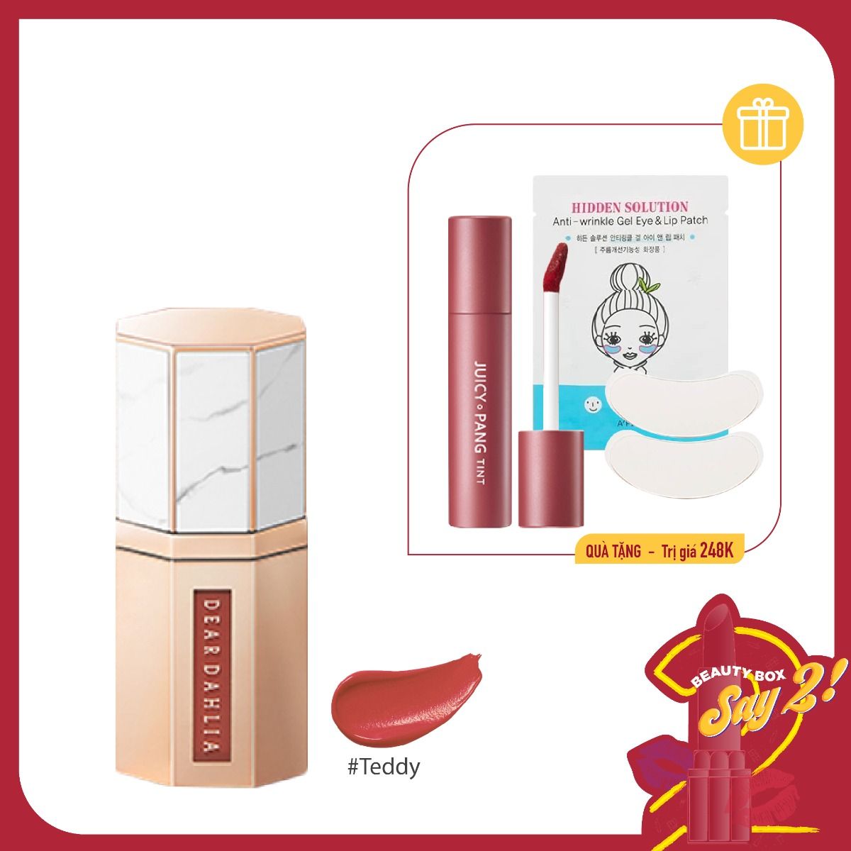 Combo Son Môi Lì, Nhung Mịn Dear Dahlia Paradise Dream Velvet Lip Mousse