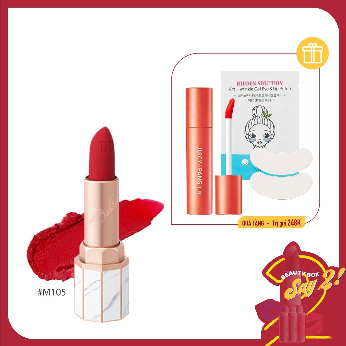 Combo Son Môi Lì Dear Dahlia Lip Paradise Effortless Matte Lipstick