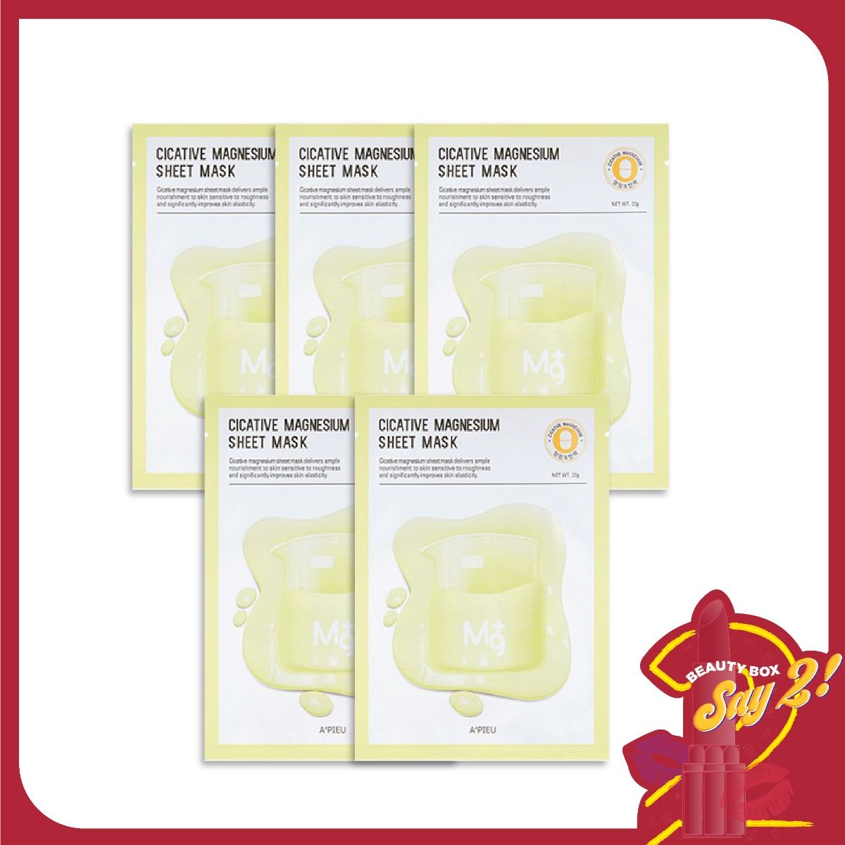 Combo 5 Mặt Nạ Giấy Dưỡng Ẩm A'pieu Cicative Magnesium Sheet