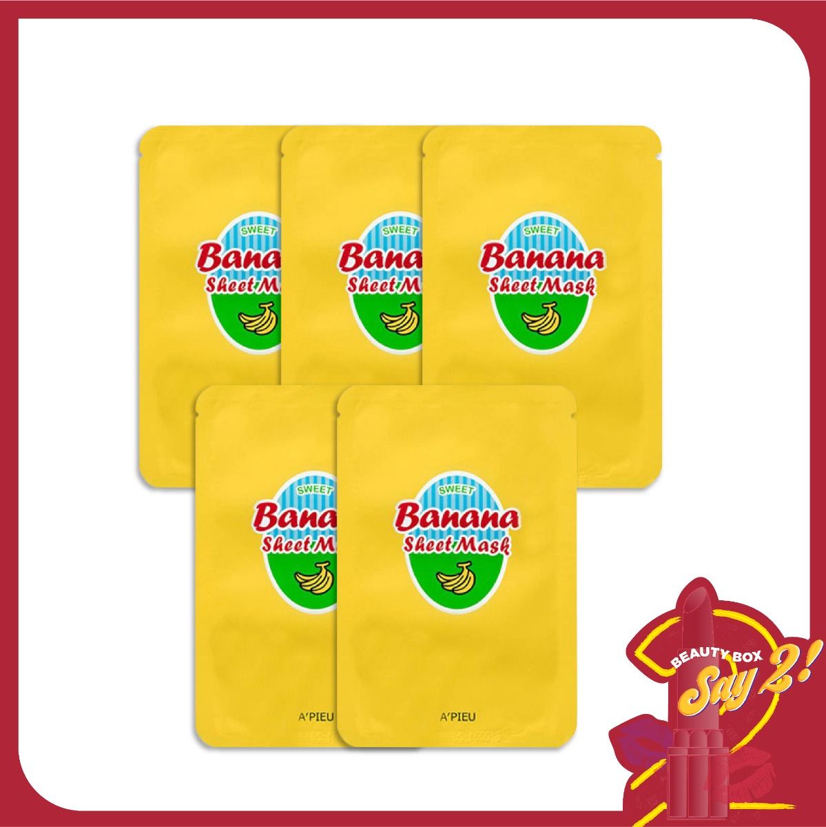 Combo 5 Mặt Nạ Giấy Nuôi Dưỡng Làn Da Săn Chắc A'pieu Banana & Honey Sheet