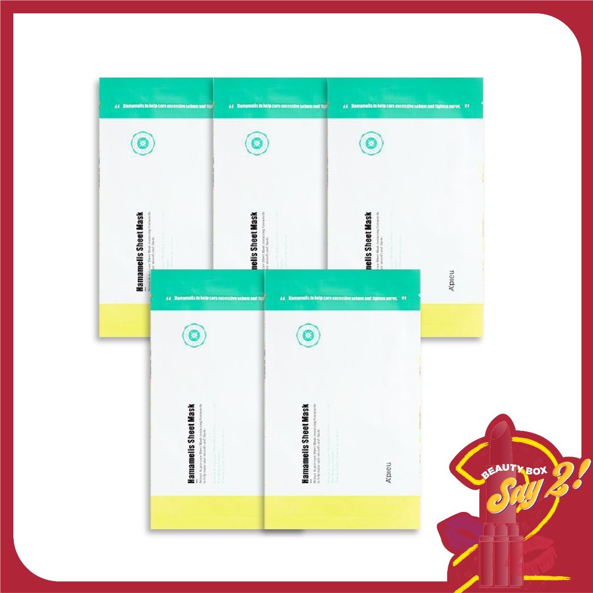 Combo 5 Mặt Nạ Giấy Chăm Sóc Lỗ Chân Lông A'pieu Hamamelis Sheet