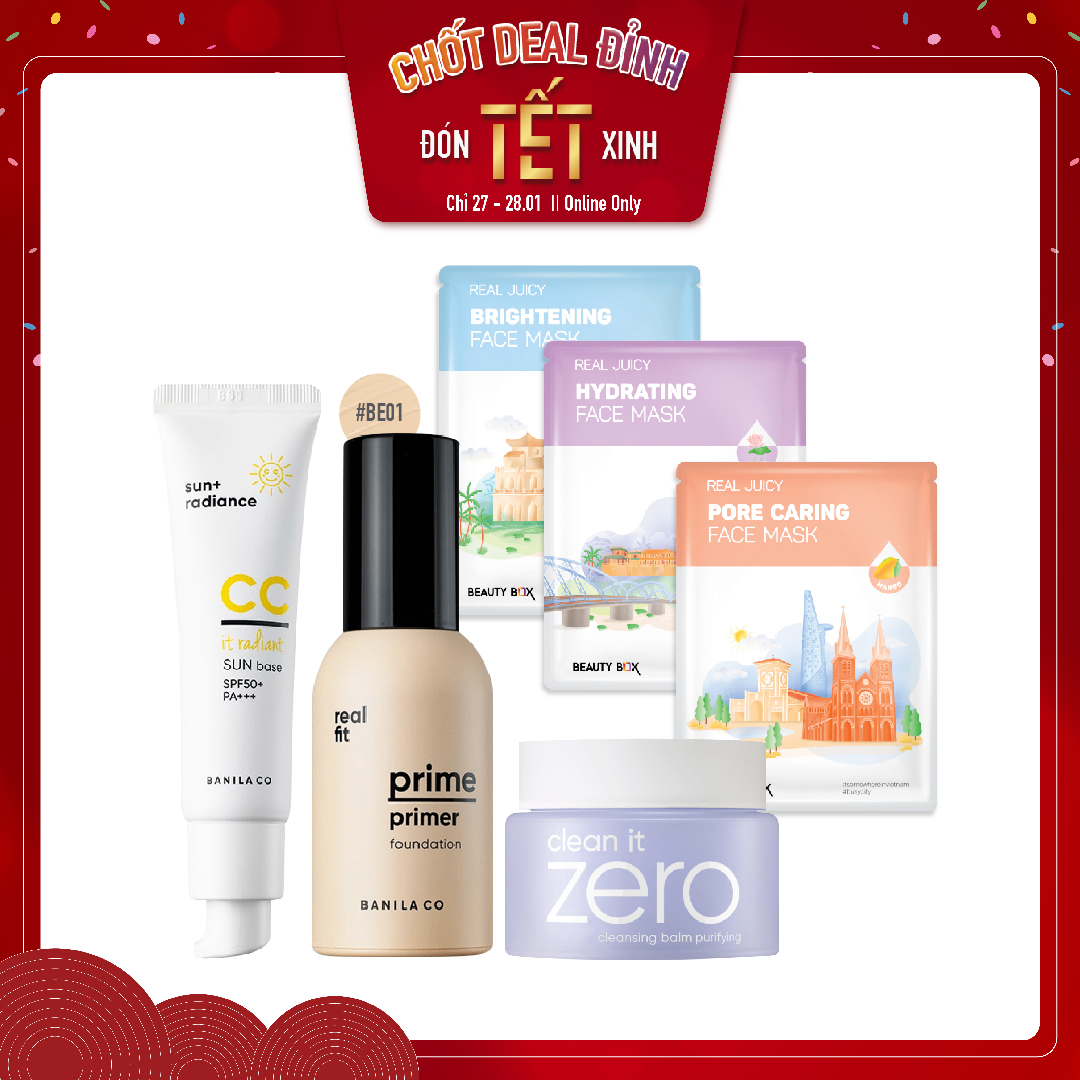 Combo Kem Nền Che Phủ Kiềm Dầu Banila Co Prime Primer Fitting Foundation Spf30 Pa++ (30Ml)