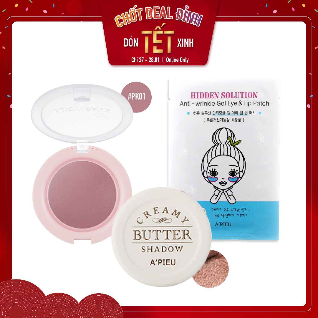 Combo Má Hồng Dạng Kem Hiệu Ứng Căng Mượt A'pieu Juicy - Pang Jelly Blusher Pk01 (3Pc)