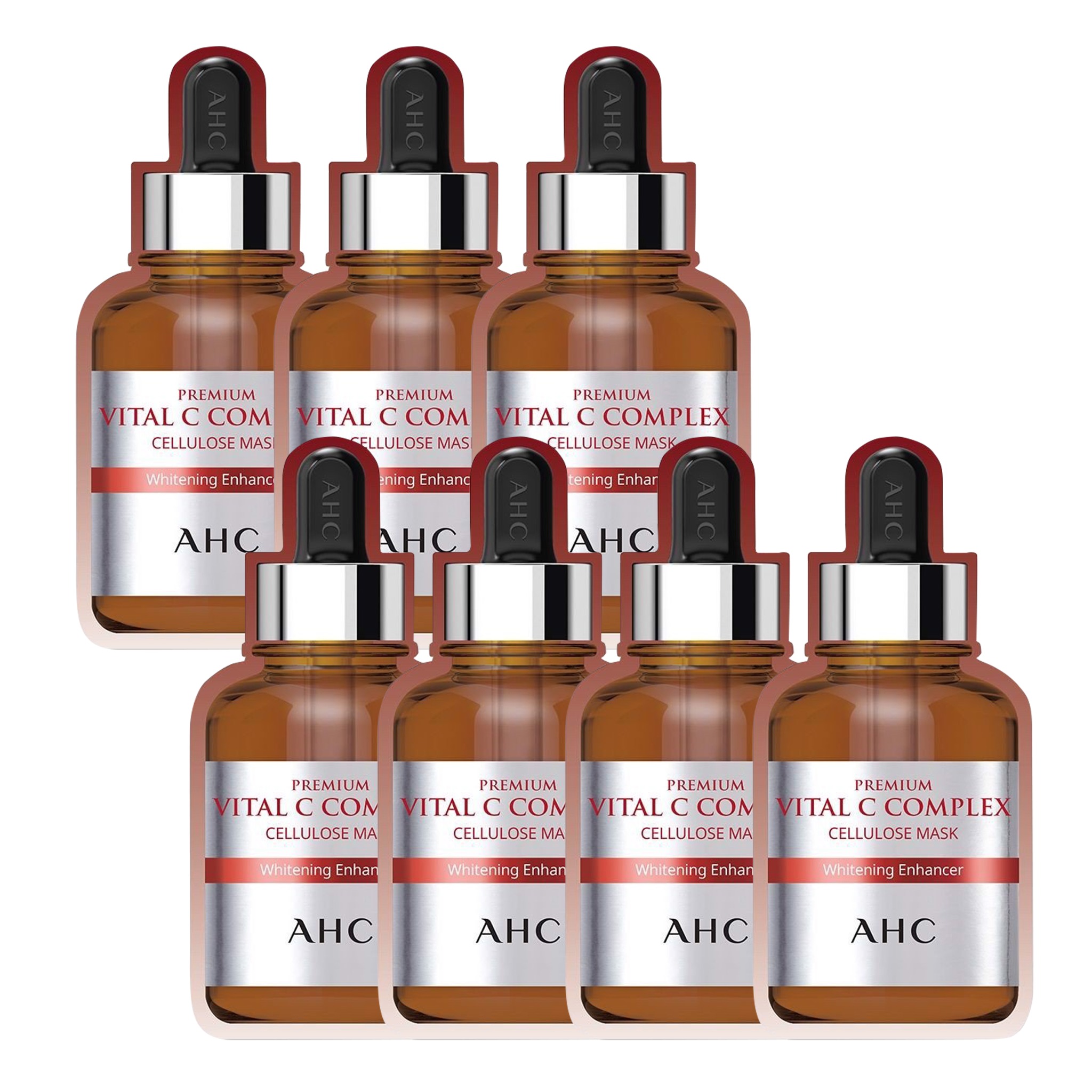 Combo 7 Mặt Nạ Giấy Làm Sáng Trắng Da Ahc Premium Vital C Complex Cellulose