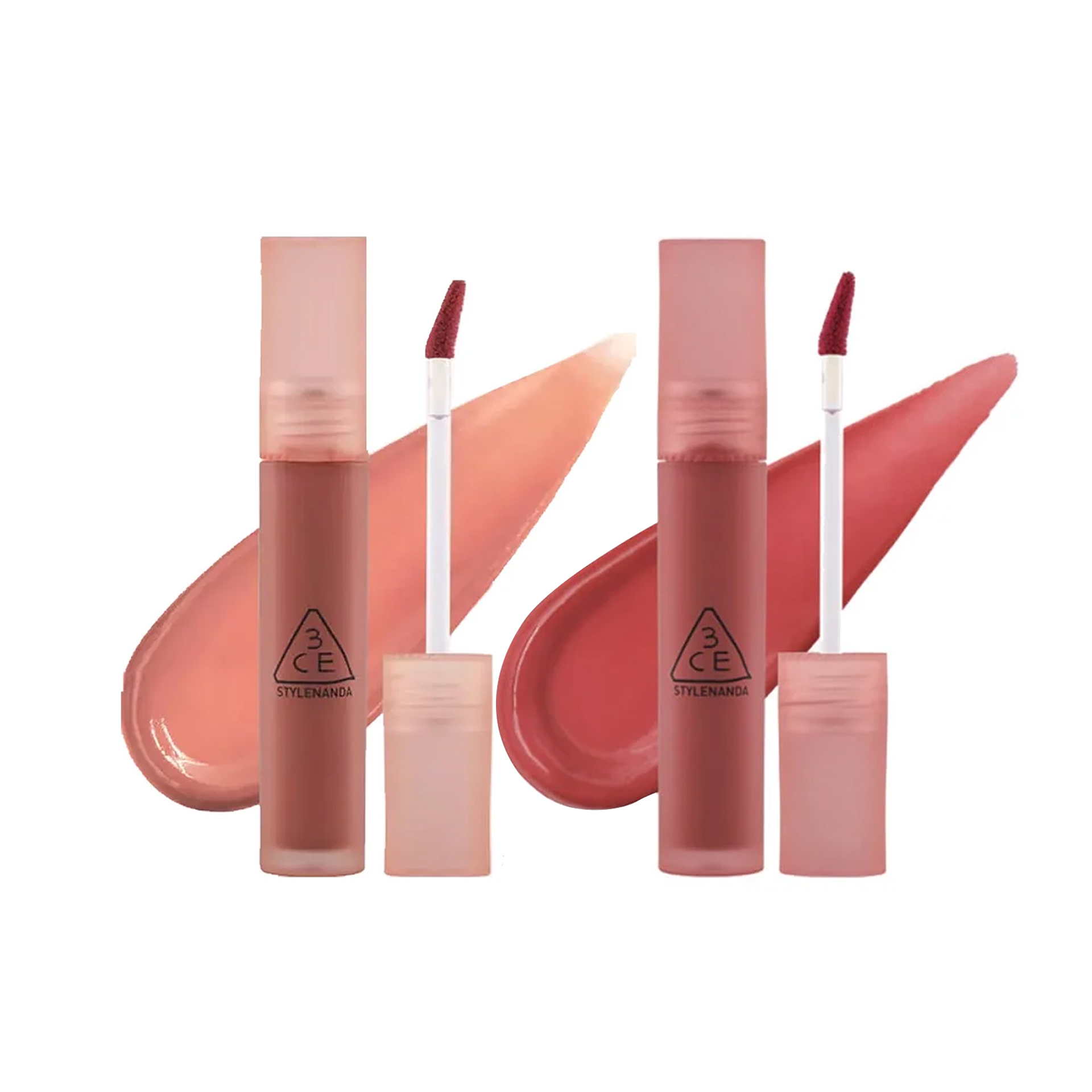 Combo 02 Son Kem 3Ce Blur Water Tin (Màu Hồng Đào Nude & Hồng Đất)