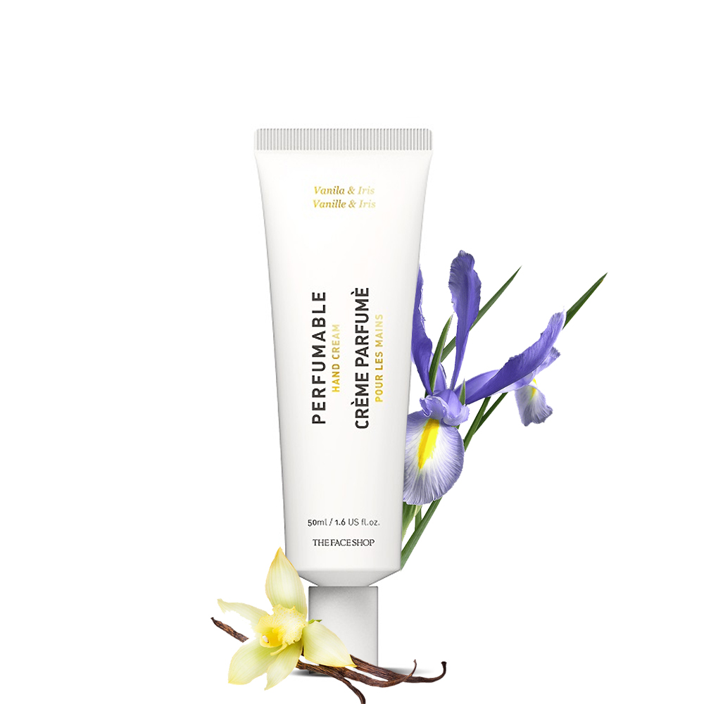 Kem Dưỡng Da Tay Hương Nước Hoa Thefaceshop Perfumable Hand Cream #02 Vanilla & Iris ( Mùi Vani Ngọt Ngào)