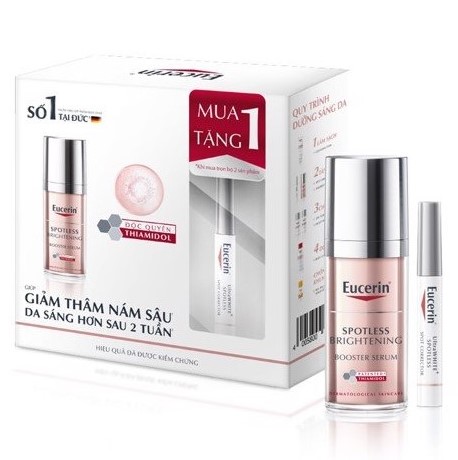 Combo Tinh Chất Giảm Thâm Nám Sâu Eucerin Spotless Brightening Booster Serum 30Ml Tặng 01 Bút Trị Nám Eucerin Spot Corrector 5Ml