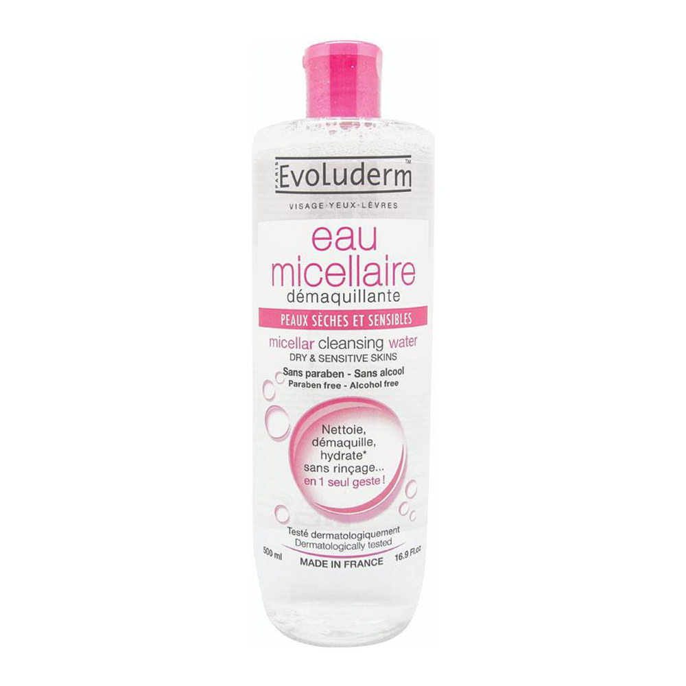 Nước Tẩy Trang Cho Da Mẫn Cảm Evoluderm Micellar Water Dry/Sensitive Skins 500Ml