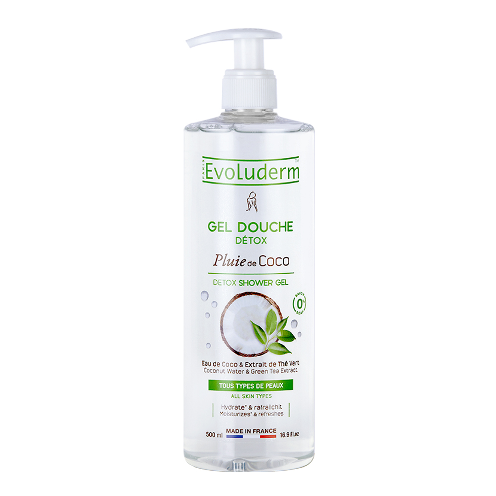 Gel Tắm Detox Da Evoluderm Shower Gel Detox Pluie De Coco 500Ml