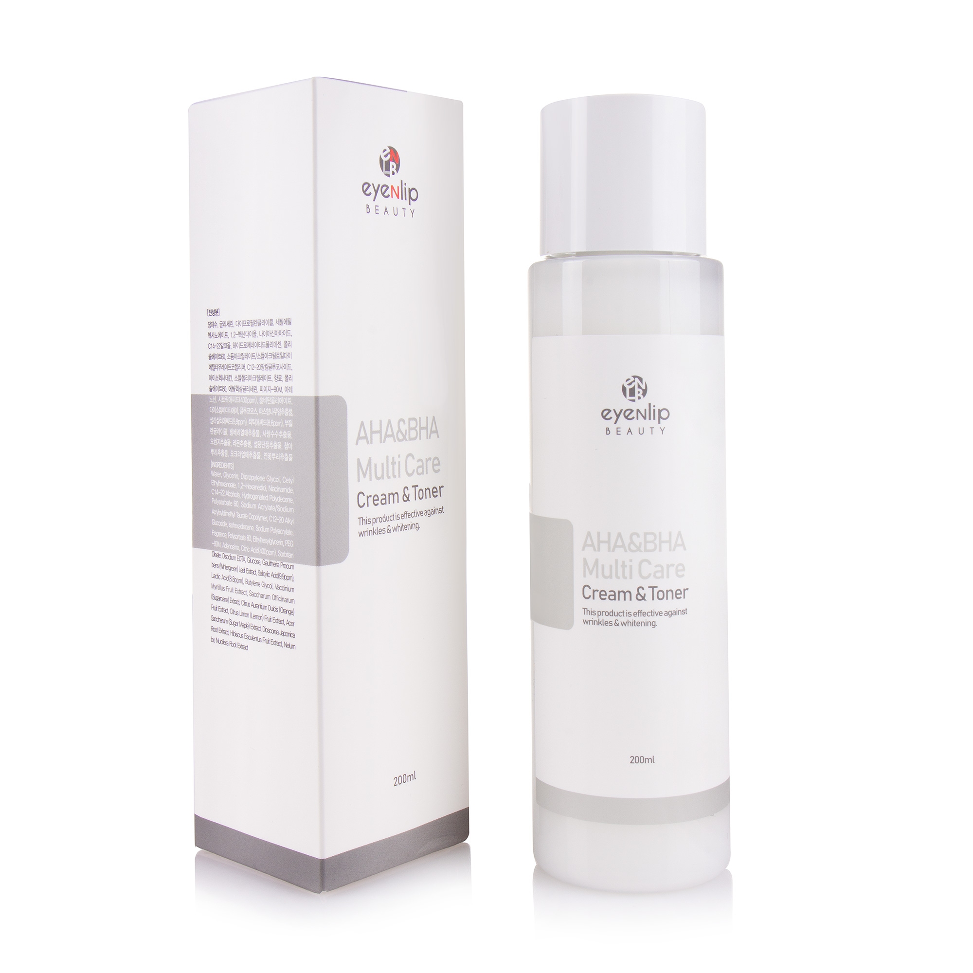 Sữa Dưỡng Chăm Sóc Da Mụn Eyenlip Aha & Bha Multi Care Cream & Toner 200Ml