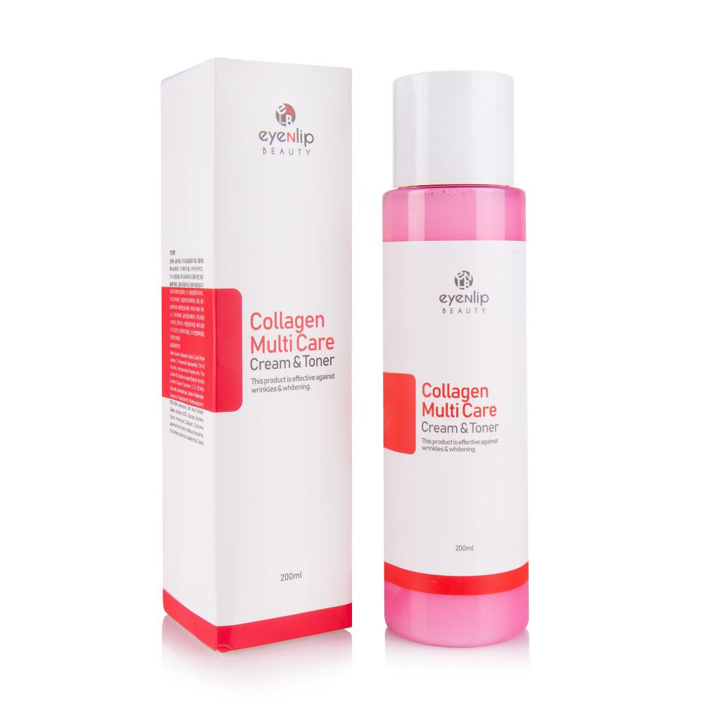 Sữa Dưỡng Chống Lão Hoá Eyenlip Collagen Multi Care Cream & Toner 200Ml