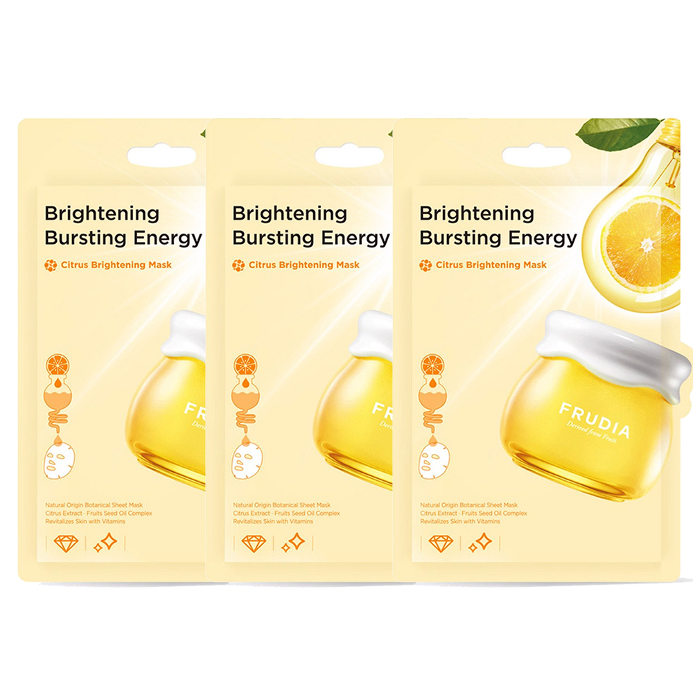 Set 03 Mặt Nạ Dưỡng Sáng Da Frudia Citrus Brightening Mask 20Ml
