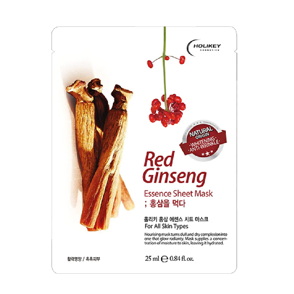 Mặt Nạ Nhân Sâm Đỏ Trẻ Hóa Làn Da Holikey Red Ginseng Essence Sheet Mask 25Ml