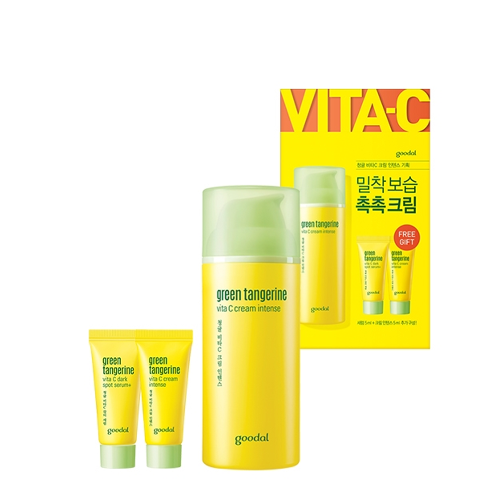 Bộ Kem Dưỡng Làm Sáng Da Goodal Green Tangerine Vita C Cream Intense Set 20Ad
