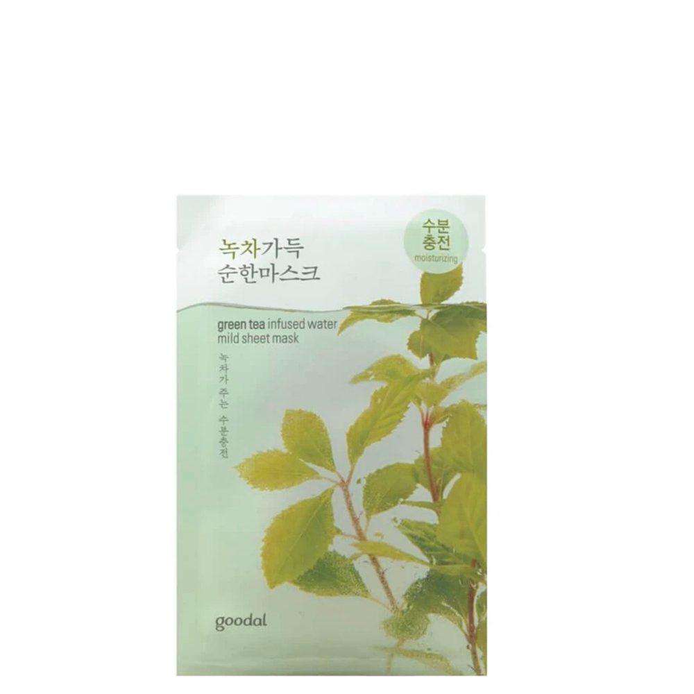 Mặt Nạ Dưỡng Ẩm, Tái Tạo Da Goodal Greentea Infused Water Mild Sheet Mask