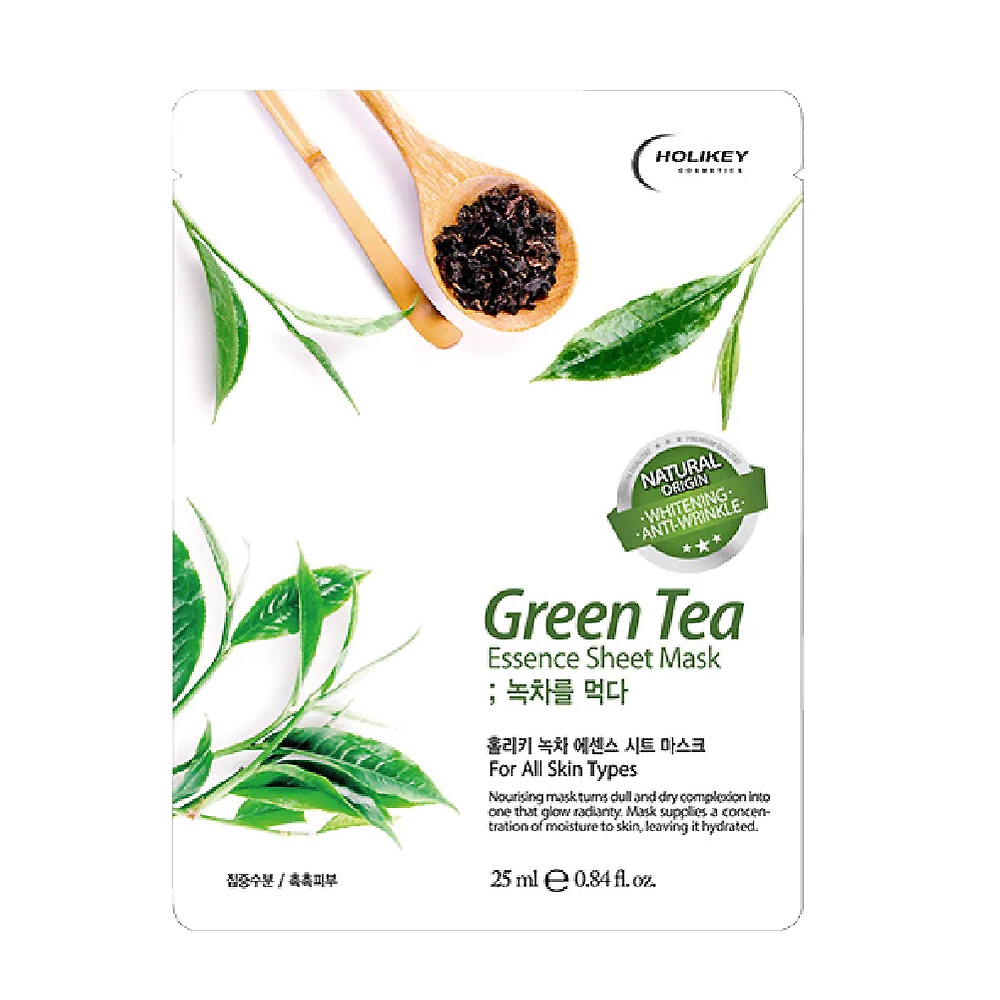 Mặt Nạ Tinh Chất Trà Xanh Dưỡng Ẩm Và Ngăn Ngừa Mụn Holikey Green Tea Essence Sheet Mask 25Ml