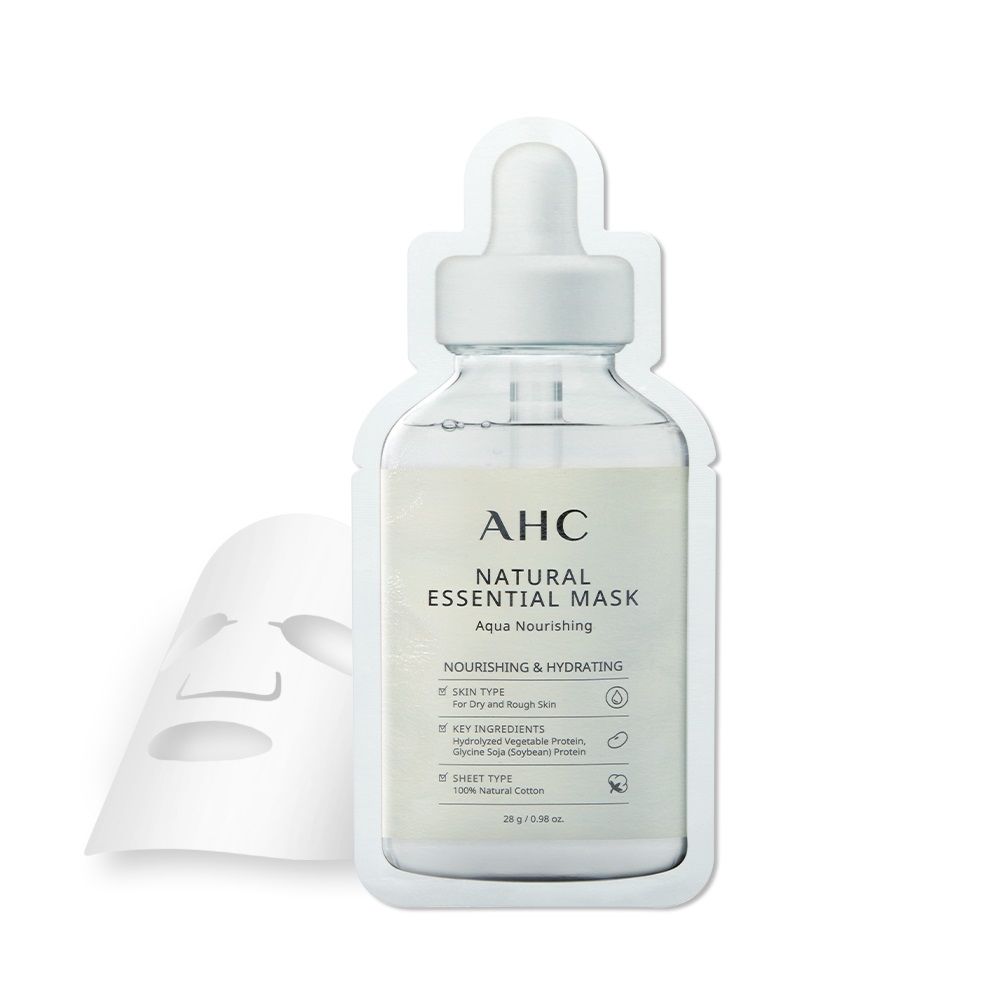 Mặt Nạ Giấy Làm Mềm Da Ahc Natural Essential Mask Aqua Nourishing 28G