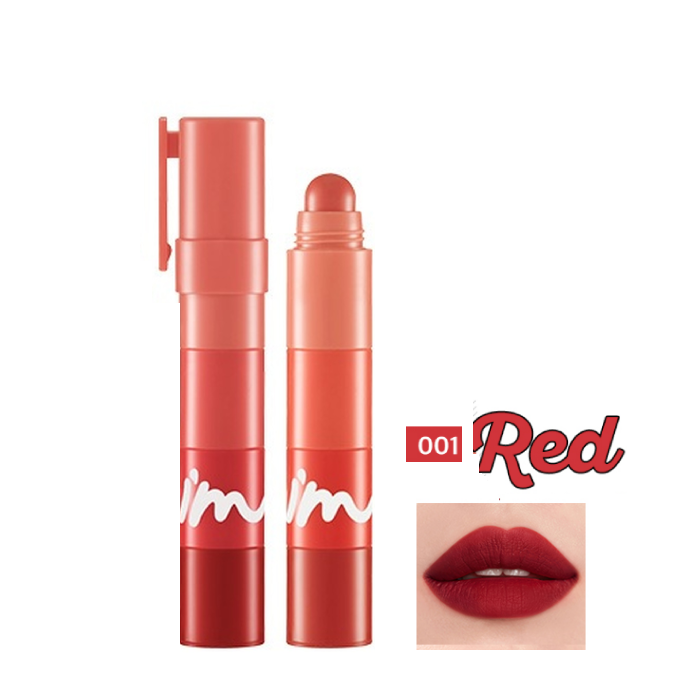 Son Lì Dạng Bút Chì I'm Meme I''''m Multi Lip Crayon Matte 3.2G (001 Red On My Lips)