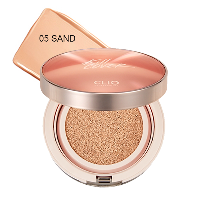 Phấn Nước Tạo Hiệu Ứng Căng Bóng Clio Kill Cover Glow Cushion (15Gx2) 05 Sand