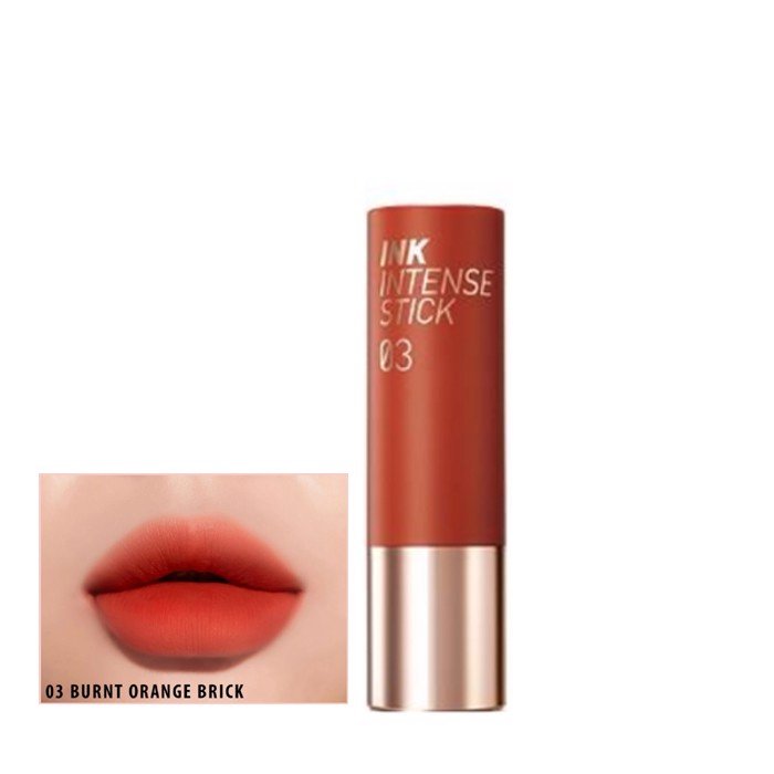 Son Thỏi Lì Mượt Peripera Ink Velvet Intense Stick 3.7G 03 Burnt Orange Brick [Không Đổi Trả, Hsd Tháng 01/2023]