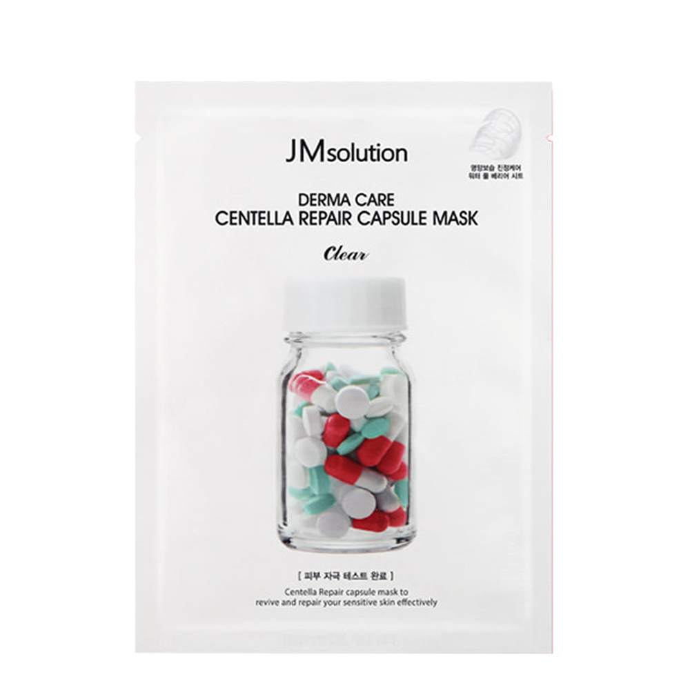 Mặt Nạ Giấy Làm Dịu Da Jmsolution Derma Care Centella Repair Capsule Mask Clear