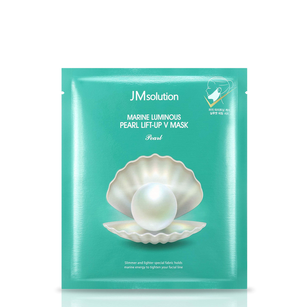Mặt Nạ Giấy Nâng Cơ Da Jmsolution Marine Luminous Pearl Lift - Up V Mask Pearl 19G (1Ea)